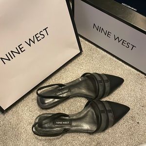 Nine West Black Dior-Like Style Flats Brand New